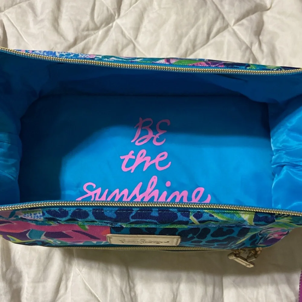 RARE NWT Lilly Pulitzer Pop Up Party Patch Makeup Pouch